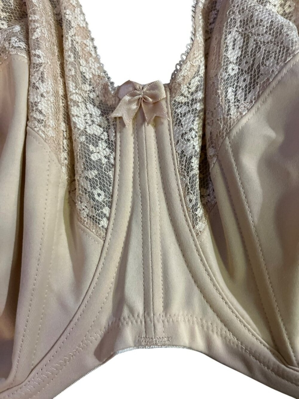 Goddess Sheer Lace Full Coverage Underwire Bra 38L Nude Used - Picture 7 of 13
